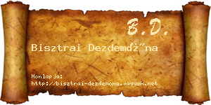 Bisztrai Dezdemóna névjegykártya